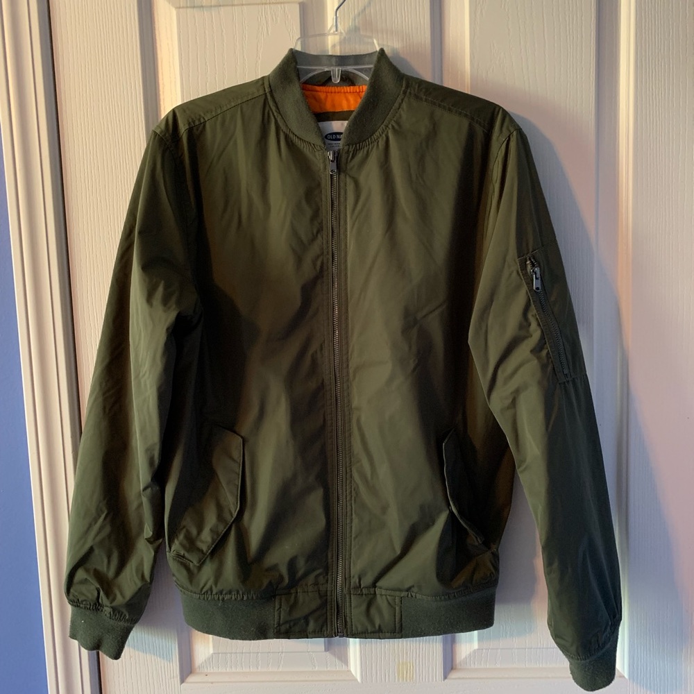 Old Navy bomber jacket, green, size S